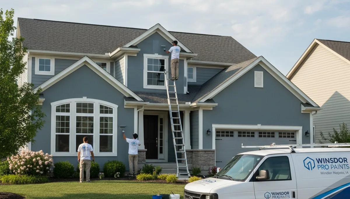 Professional house painters in Des Moines IA providing expert residential exterior painting services