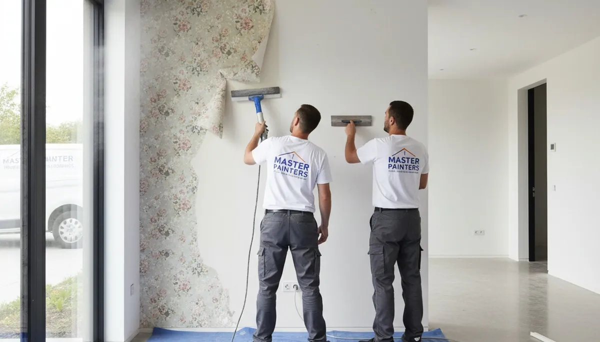 Professional wallpaper removal service in Des Moines, IA by expert house painters